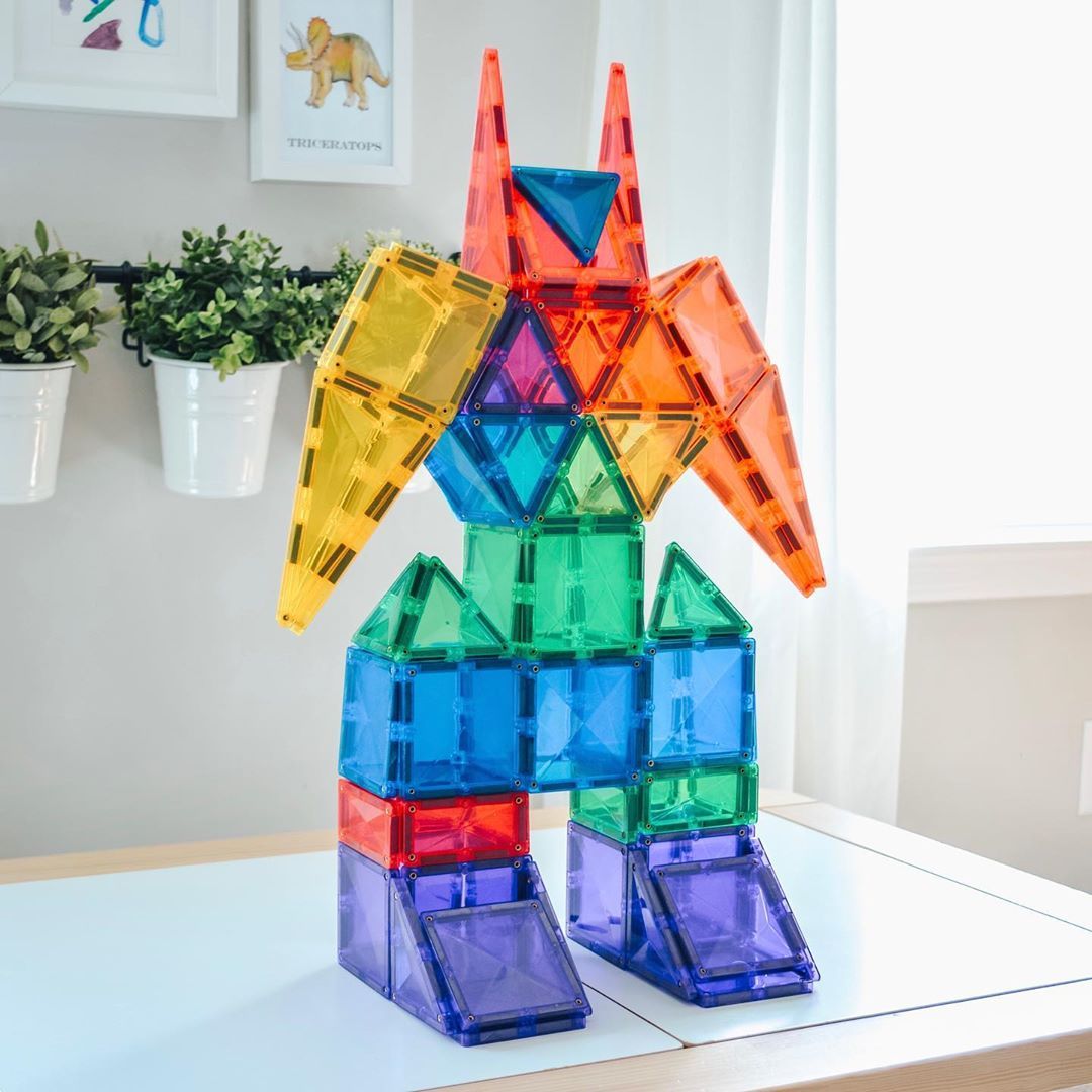 3D Magnetic Building Blocks New Shinny Design 66 Piece Set +Gift!